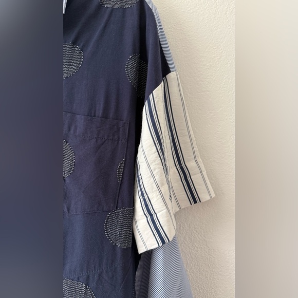 Alembika Tao Trapeze Button-Front Shirt, Navy size S (8-12) - Picture 9 of 16